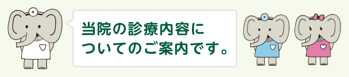 当院の診療内容についてのご案内です。